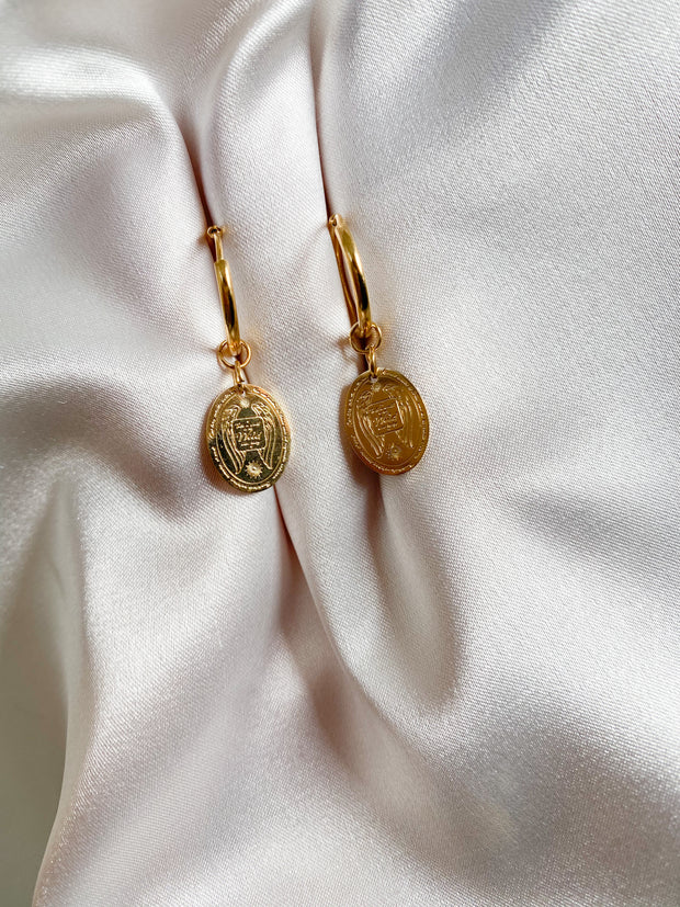 Medallion earrings
