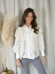 Knitted gilet beige
